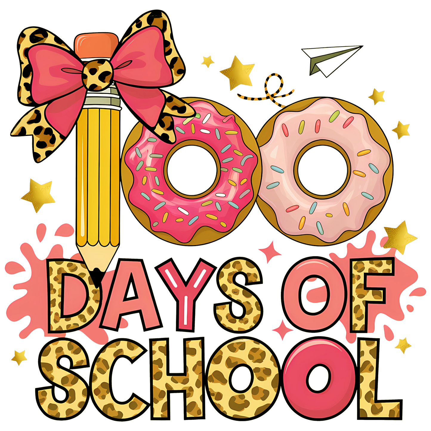100 Days of School Peach