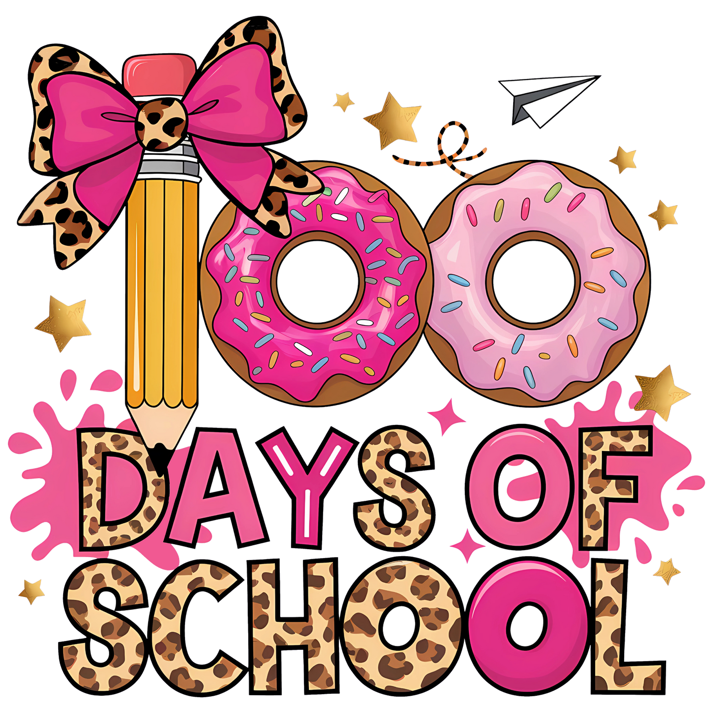 100 Days of School light pink