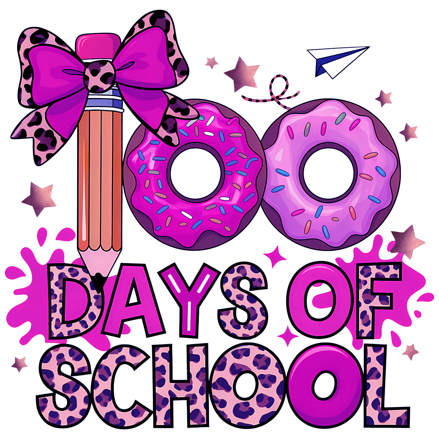 100 Days of School Purple