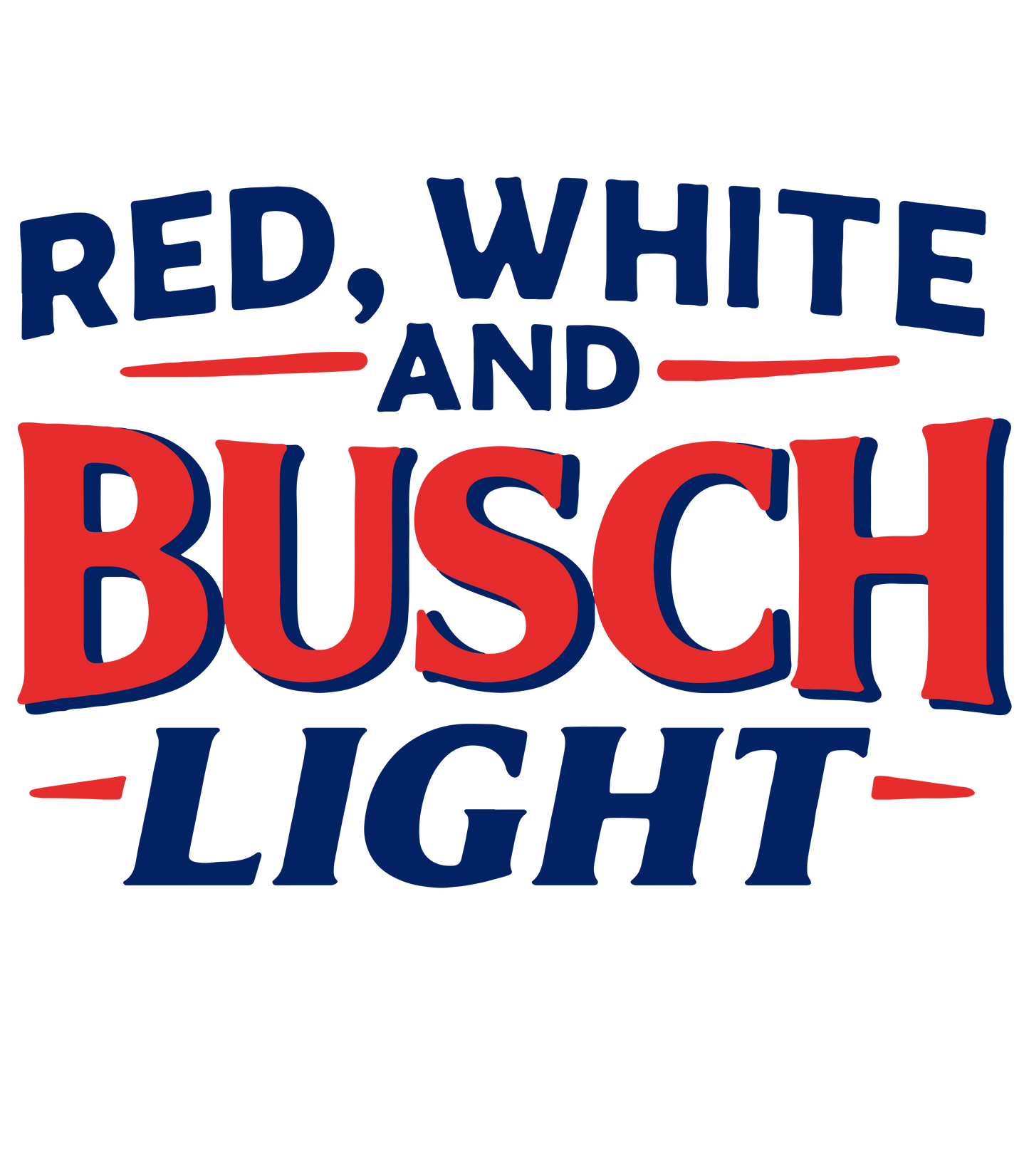 Red White Coors Light/Busch