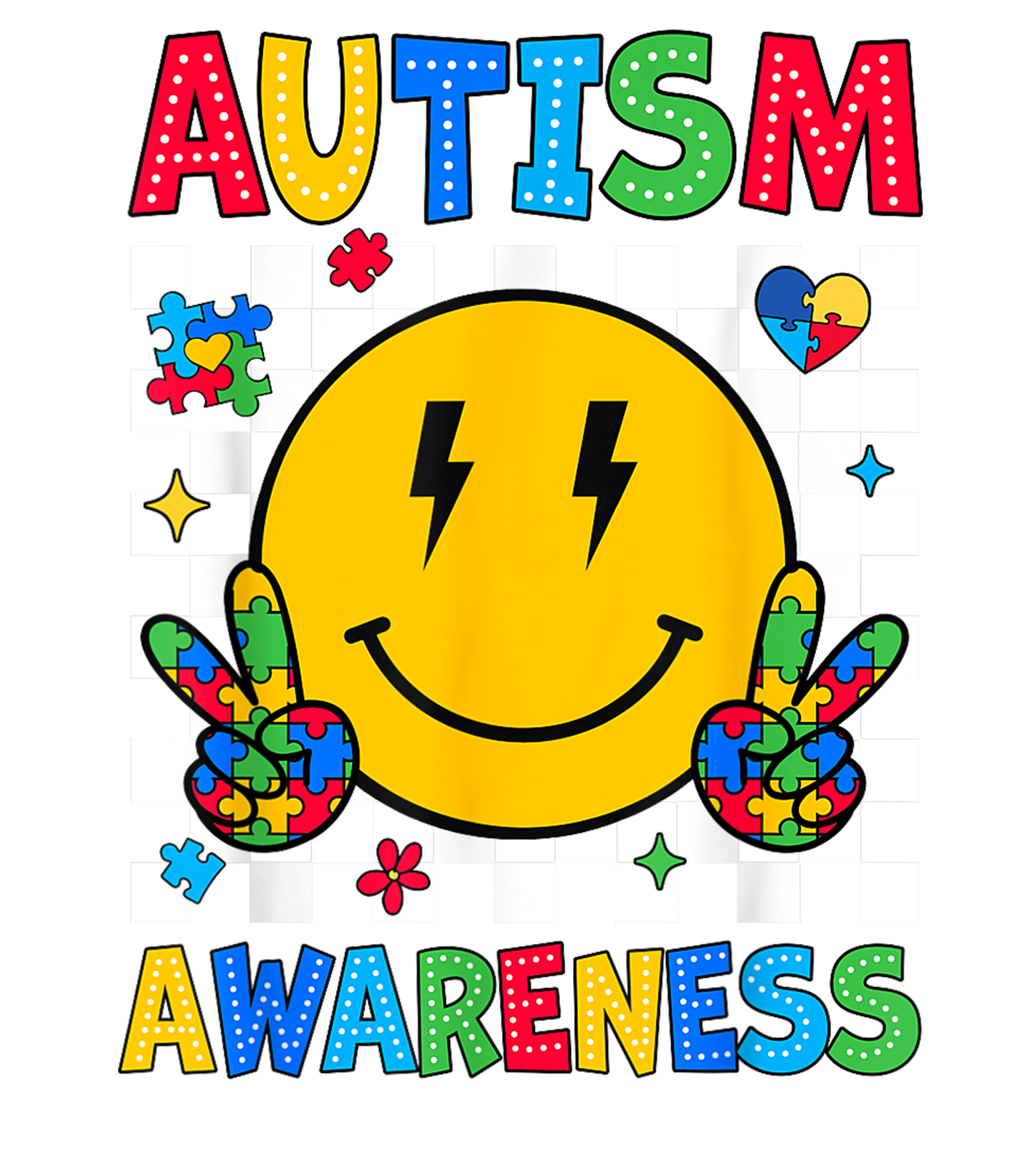Autism Awareness Smiling Face