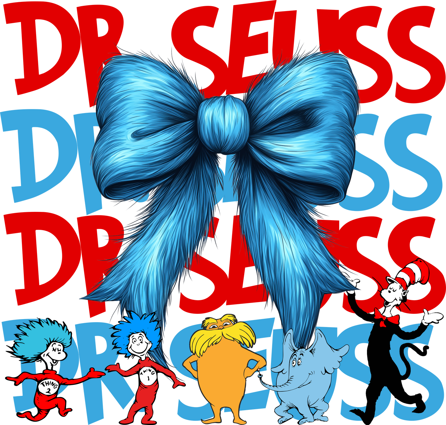 Dr. Seuss Blue Bow