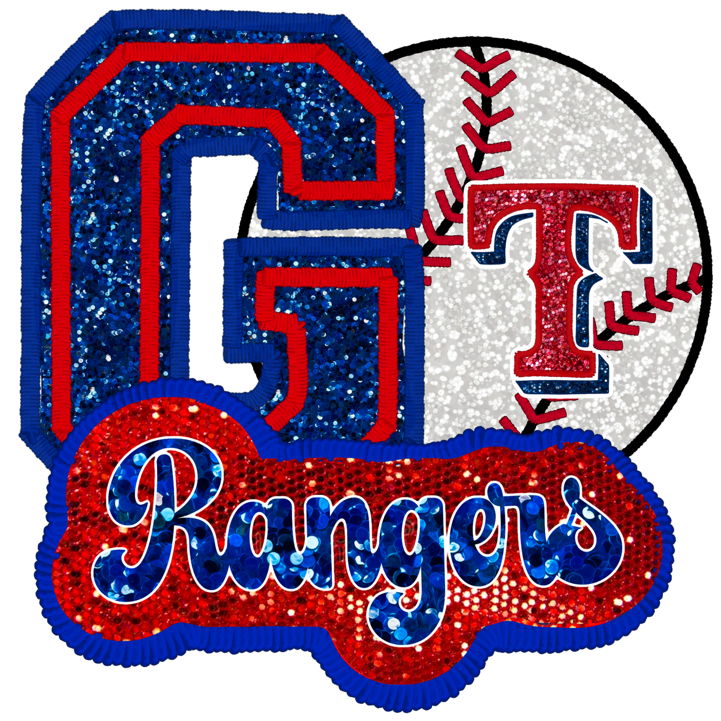 Go Rangers Glitter