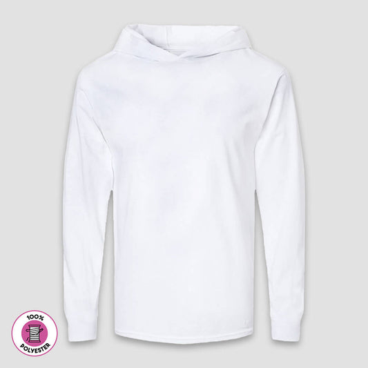 Adult Unisex Long Sleeve Hooded T Shirts 100% Polyester