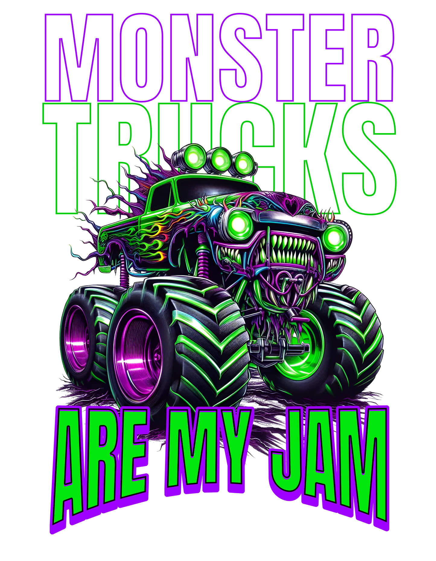 Monster Trucks are my Jam Green
