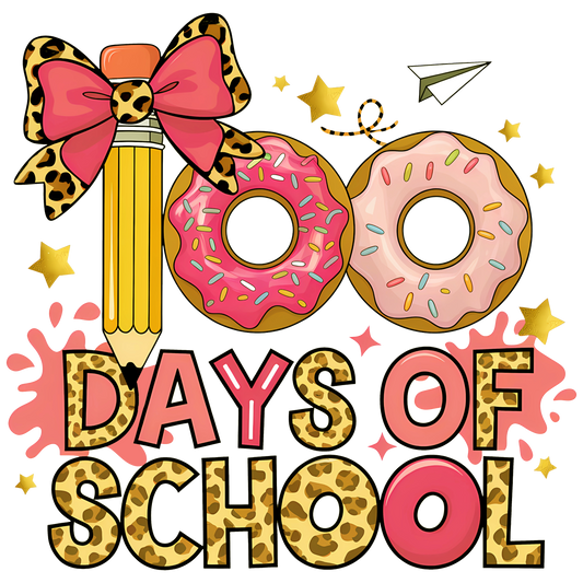 100 Days of School Peach