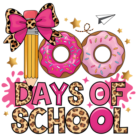 100 Days of School light pink