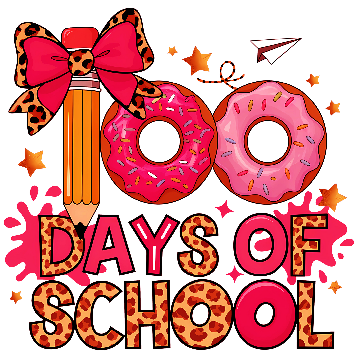 100 Days of School redish