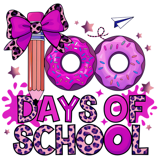 100 Days of School Purple