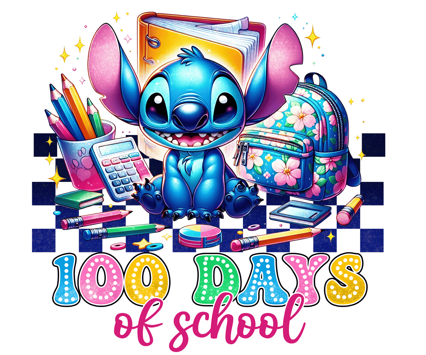 100 Days of School Stitch