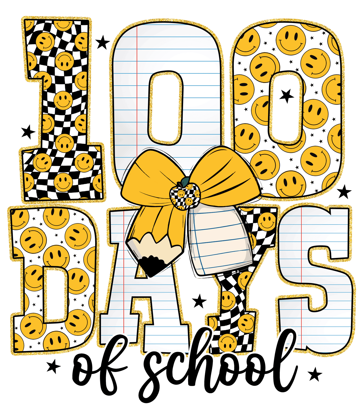 100 Days white or black writing