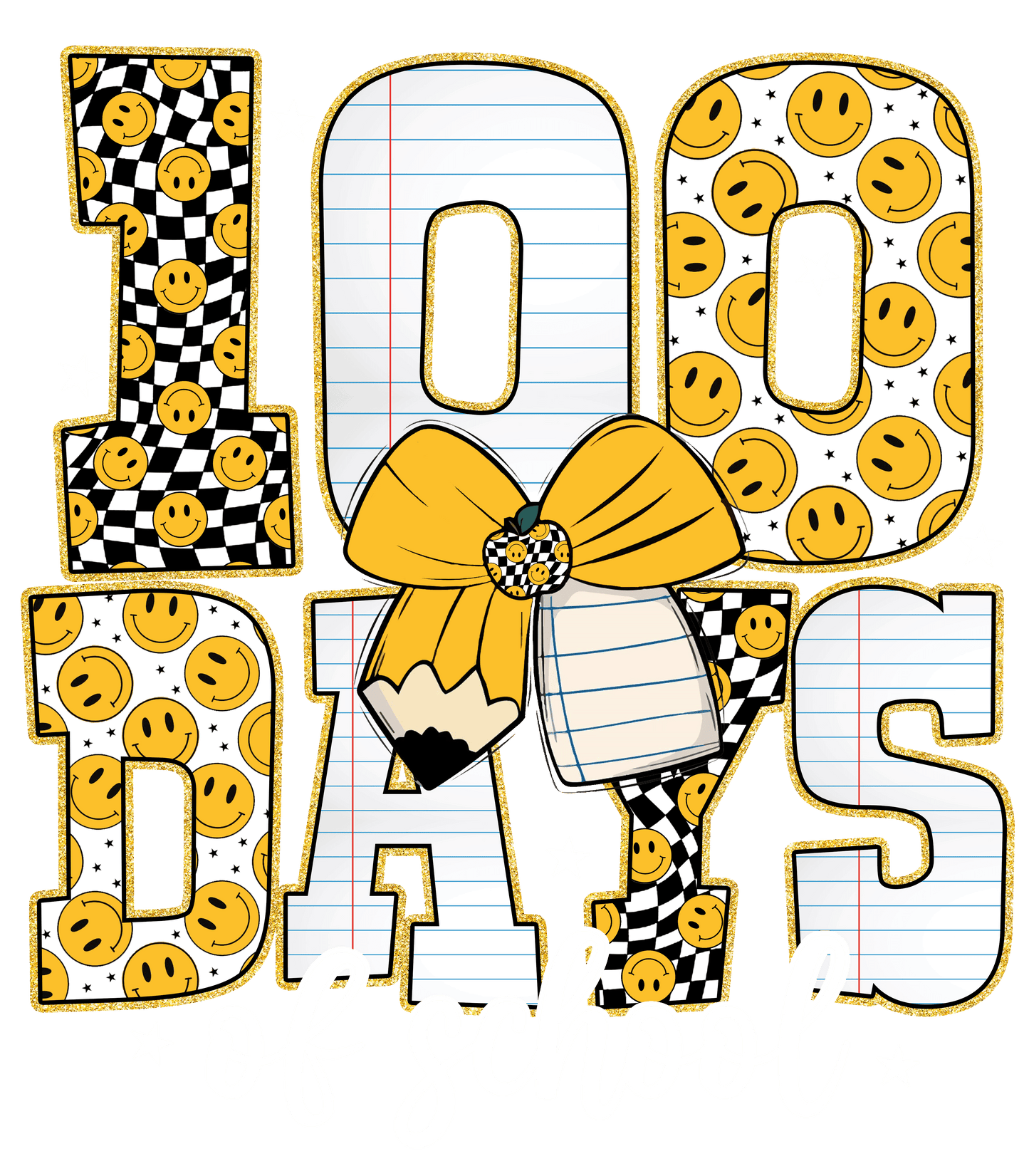 100 Days white or black writing