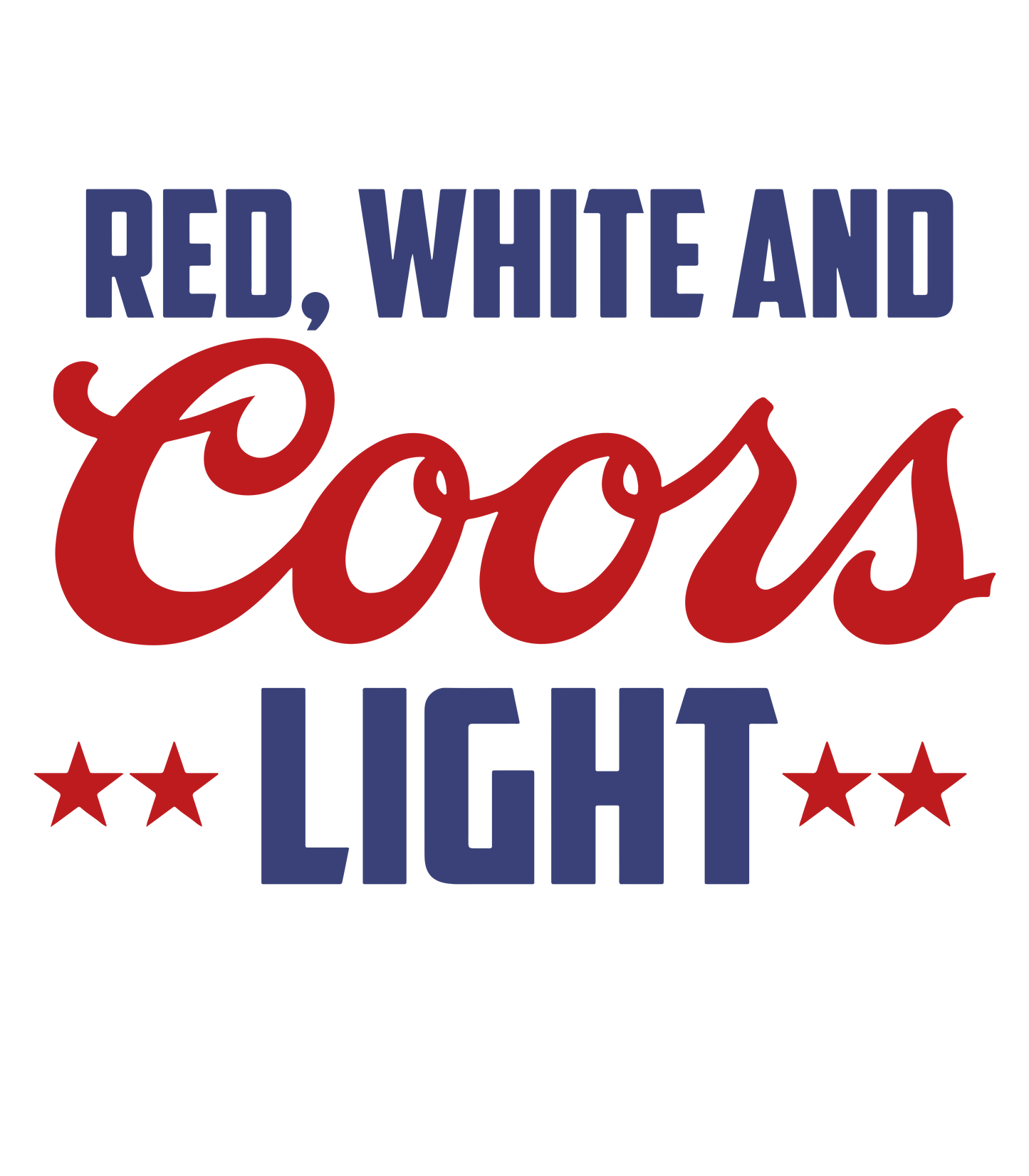 Red White Coors Light/Busch