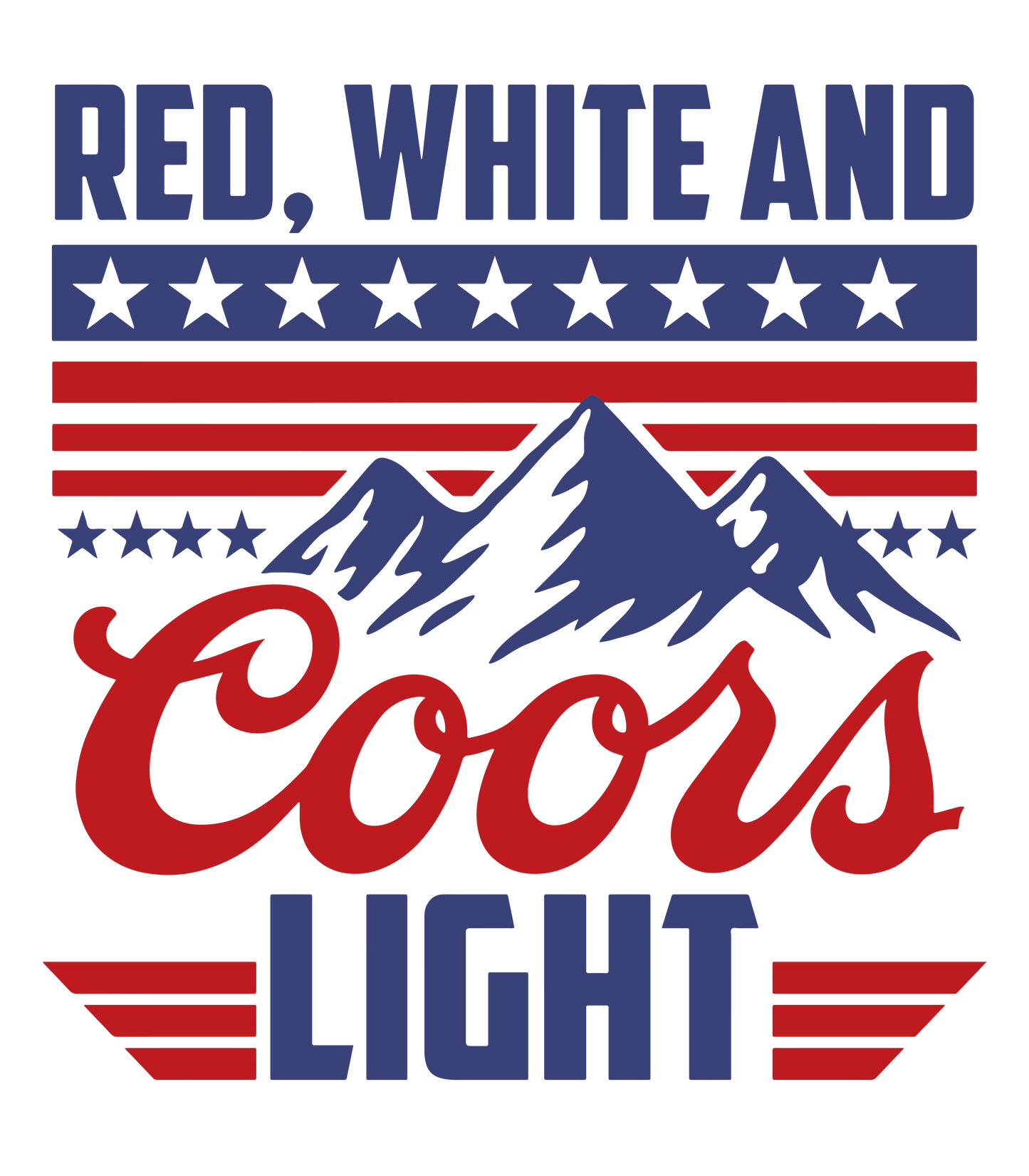 Red White Coors Light/Busch
