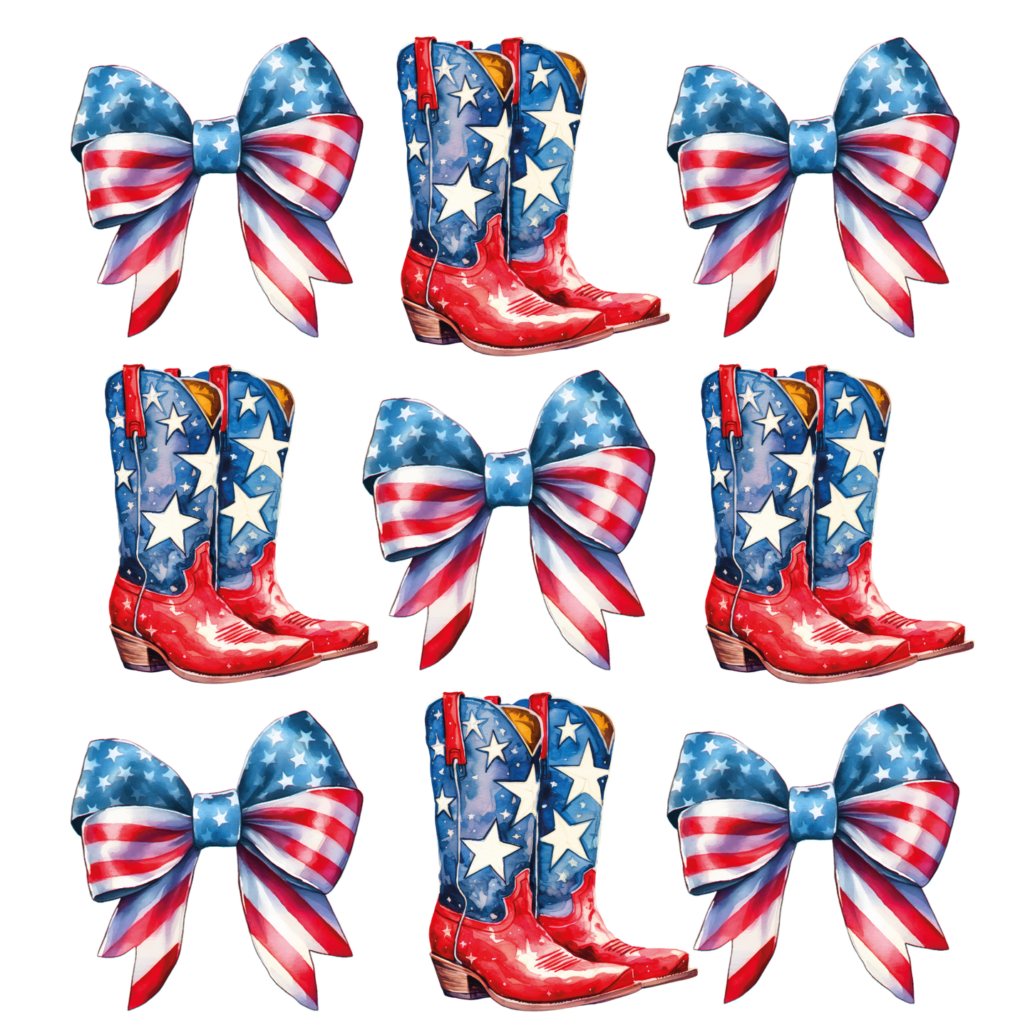 4Th Of July Bows and Boots