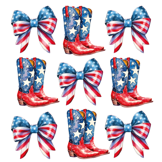 4Th Of July Bows and Boots
