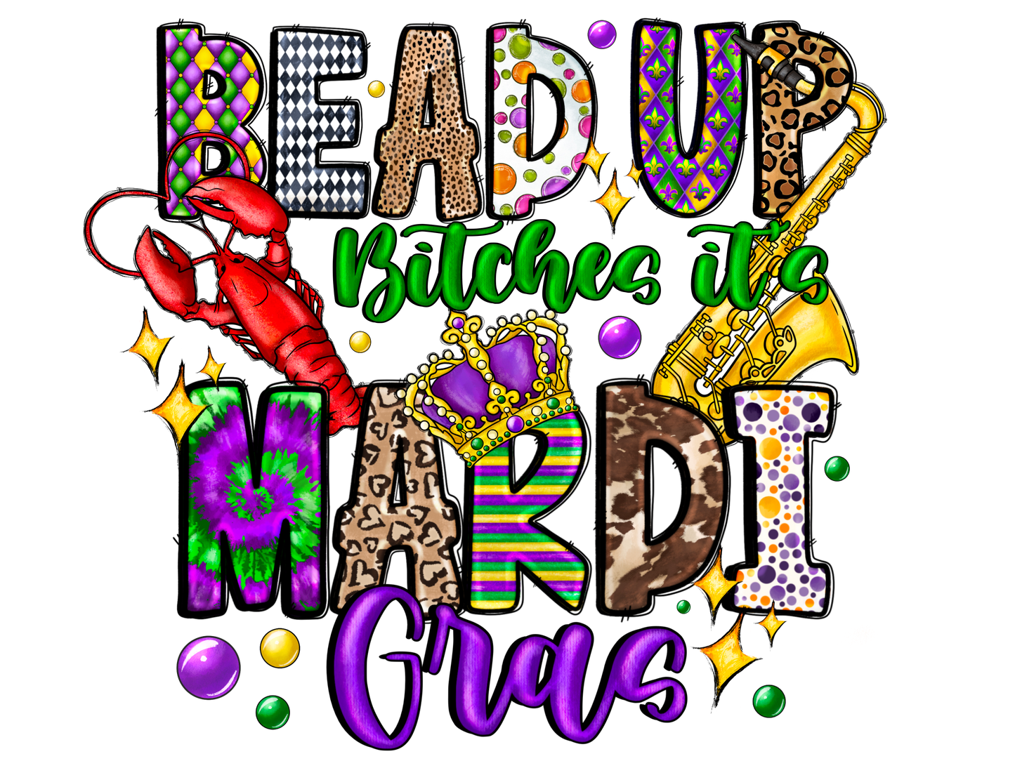 Mardi Gras Bead up