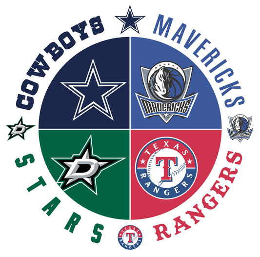 Dallas Teams with or without bottom name