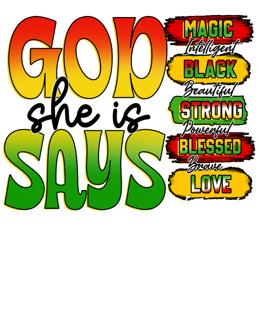 God Says she is