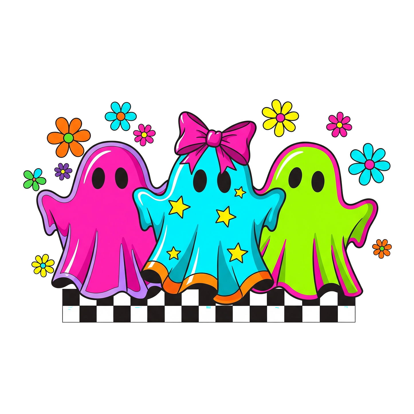 Neon Halloween Ghost