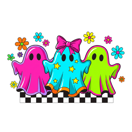 Neon Halloween Ghost