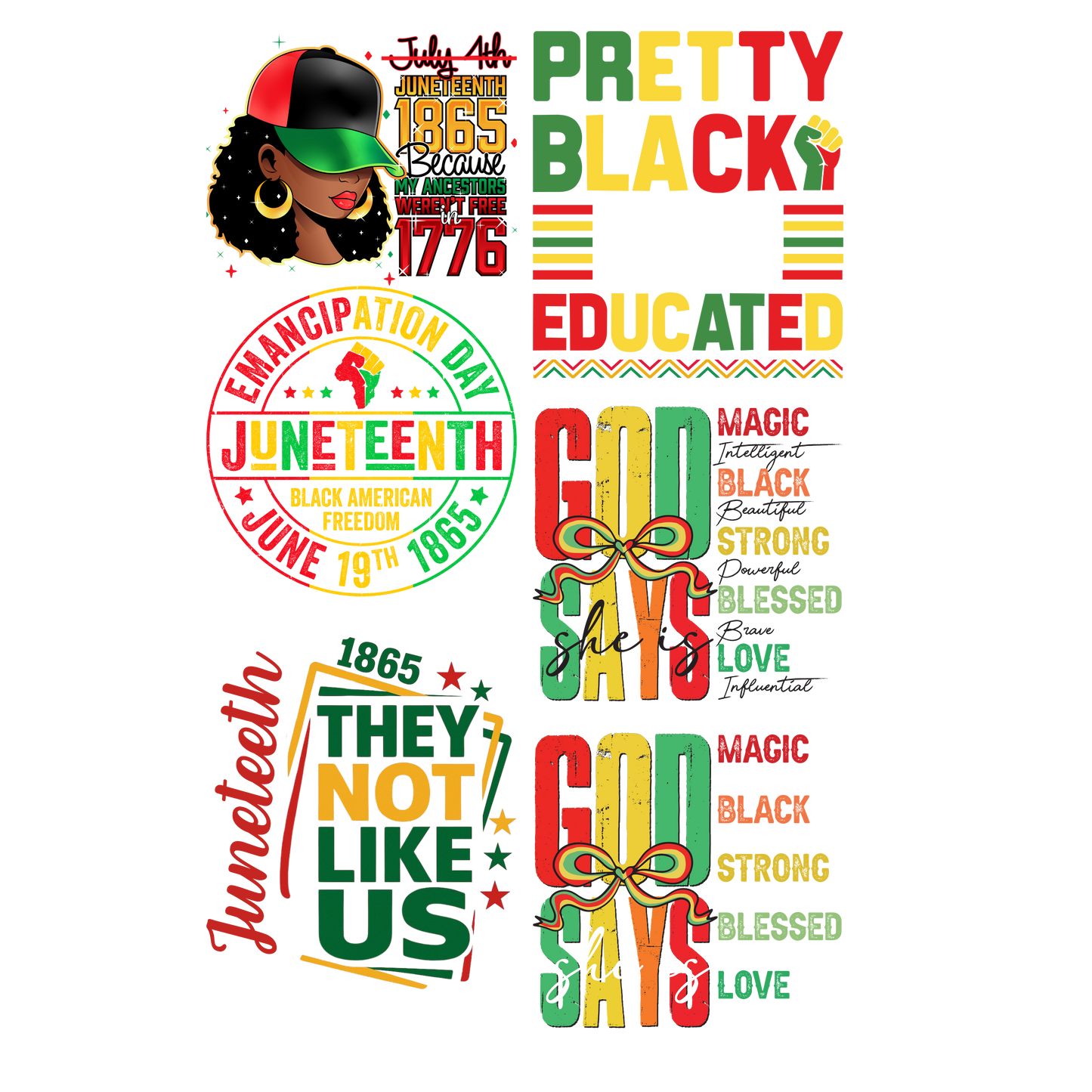 Juneteenth Pre Made Gang Sheet