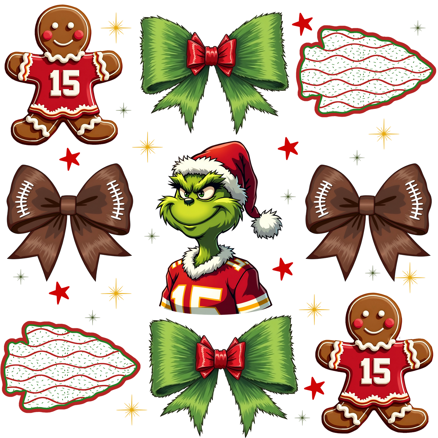 Kansas City Grinch Bows