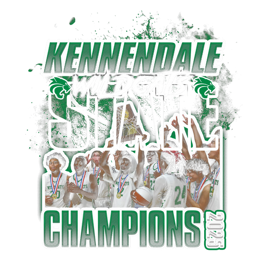 Kennedale Wildcats State Championship DTF Transfer for Black T Shirts ONLY