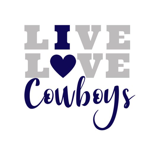 Live Love Cowboys glitter or no glitter