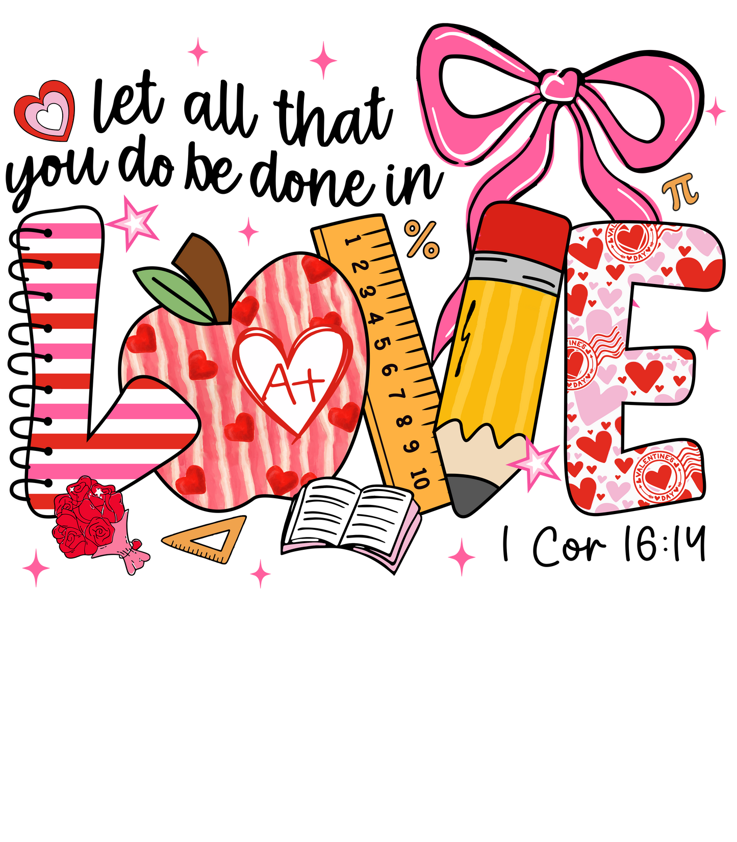 Valentine Day Love black or white writing