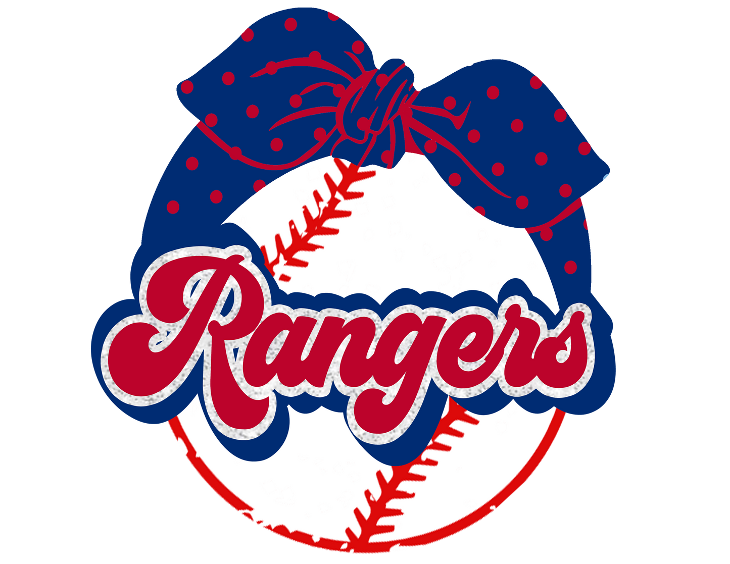 Rangers Polka Dot bow