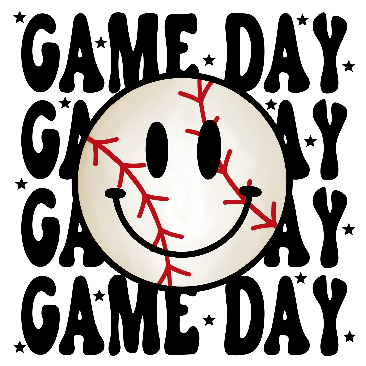 Game Day Retro Smiley face