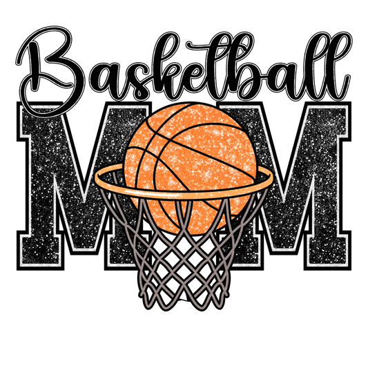 Basketball Mom Black Glitter