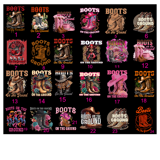 Boots on the Ground Choose Number in Comment Box