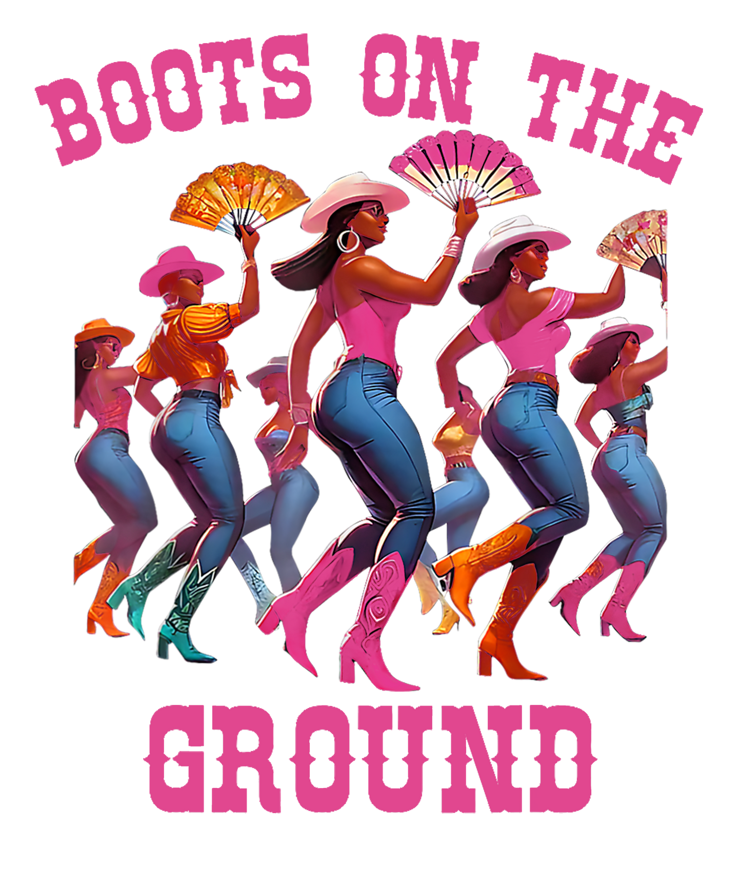 Boots on The Ground Pink