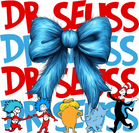 Dr. Seuss Blue Bow