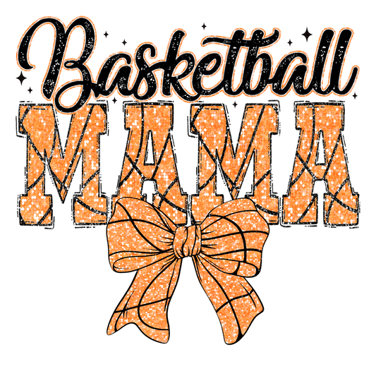 Basketball Mom Orange Glitter