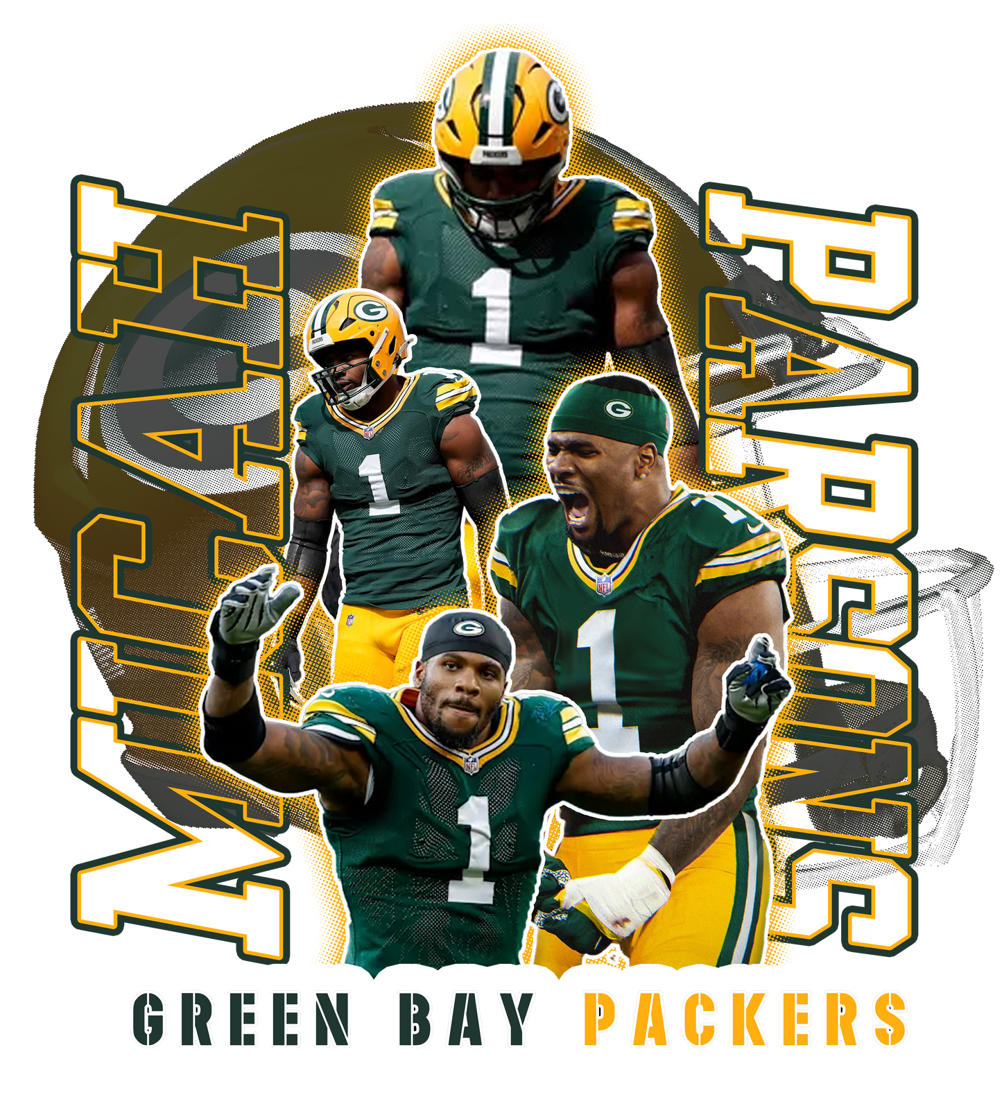 Micah 1 Hunter Green outline writing or White Outline writing