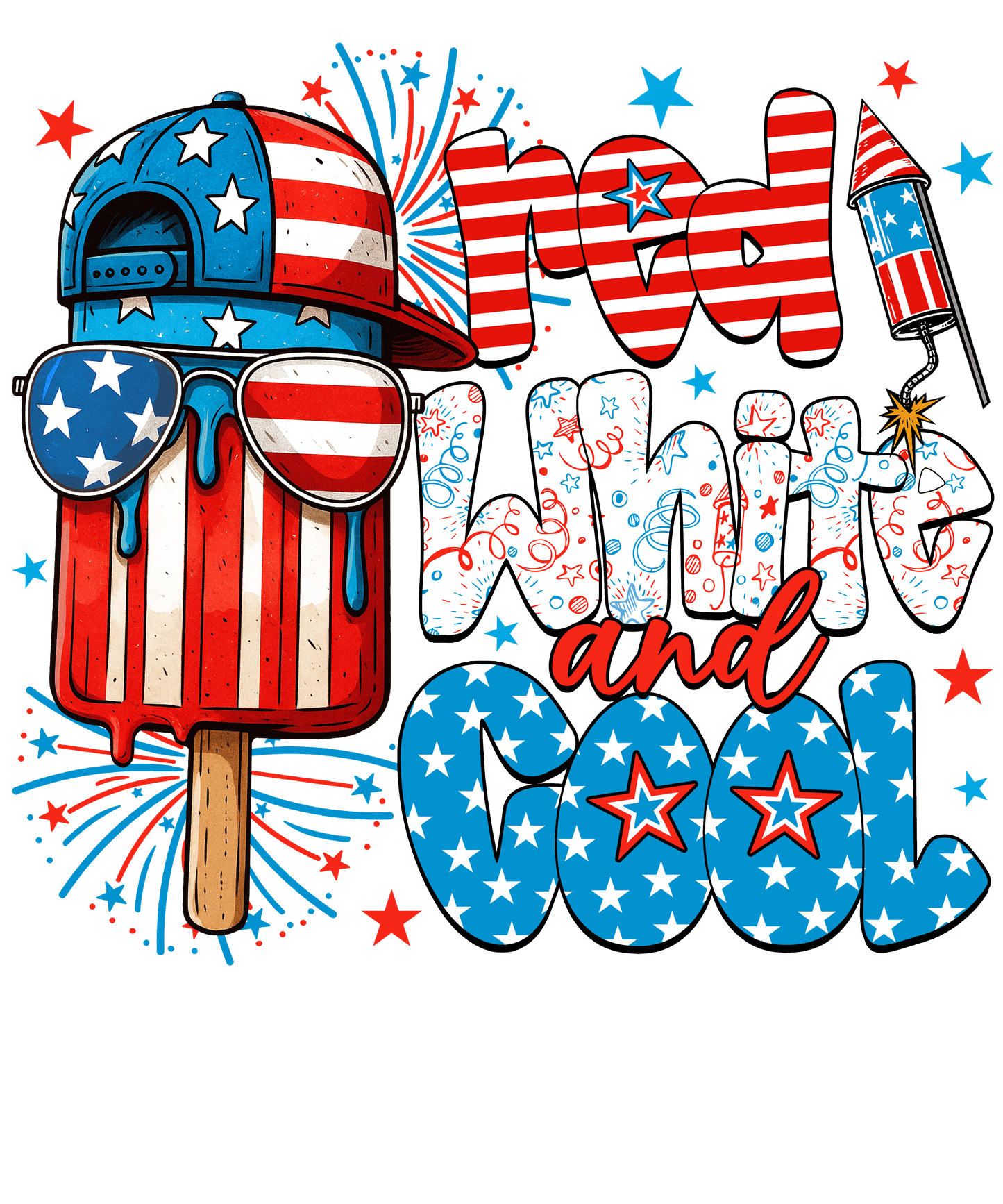 RED WHITE Cool Boy or Girl