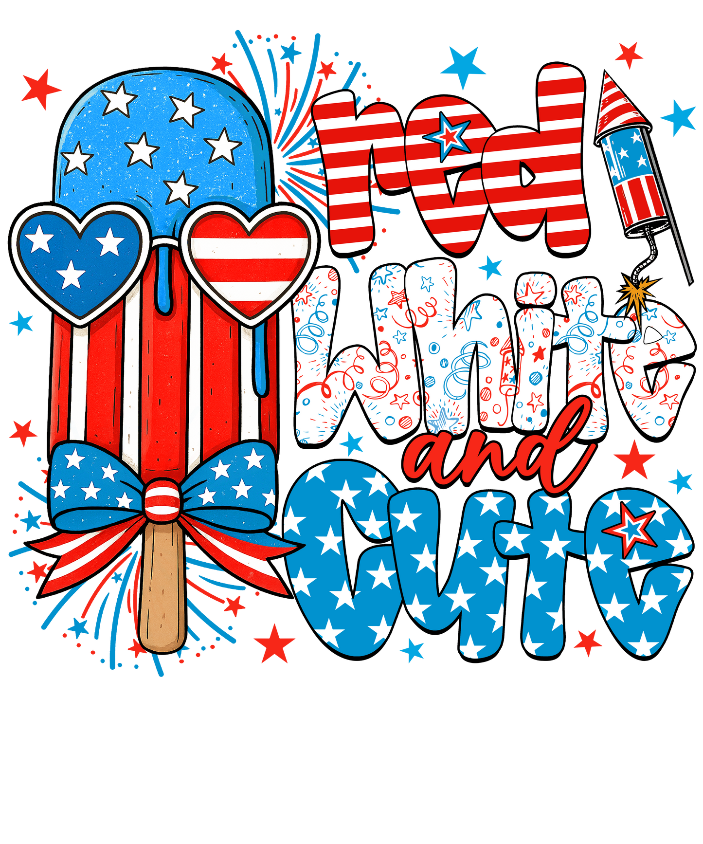 RED WHITE Cool Boy or Girl